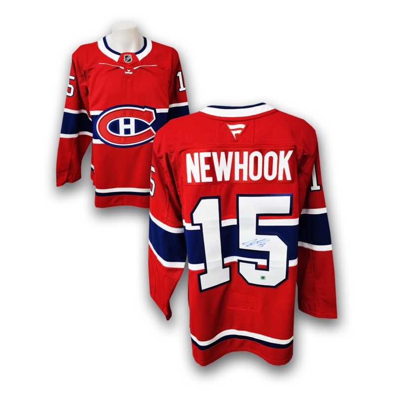 Alex Newhook Autographed Montreal Canadiens Home Fanatics Premium Jersey