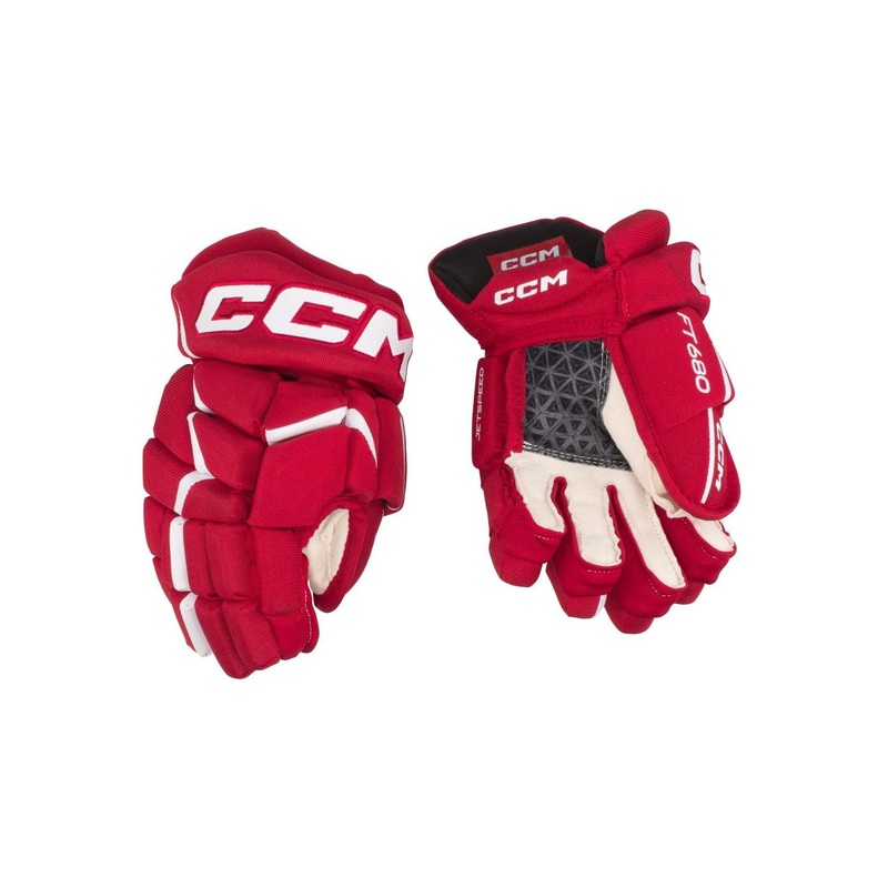 CCM Glove Jetspeed 680 Jr RED/WHITE