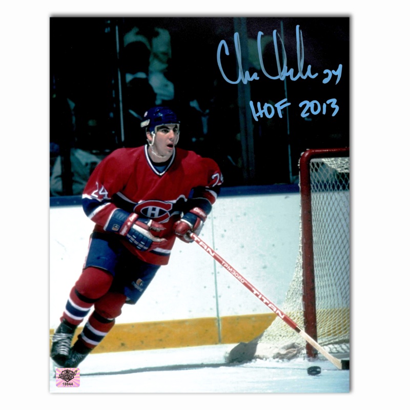 Chris Chelios Autographed Montreal Canadiens Home 8×10 Photo (HOF 13)