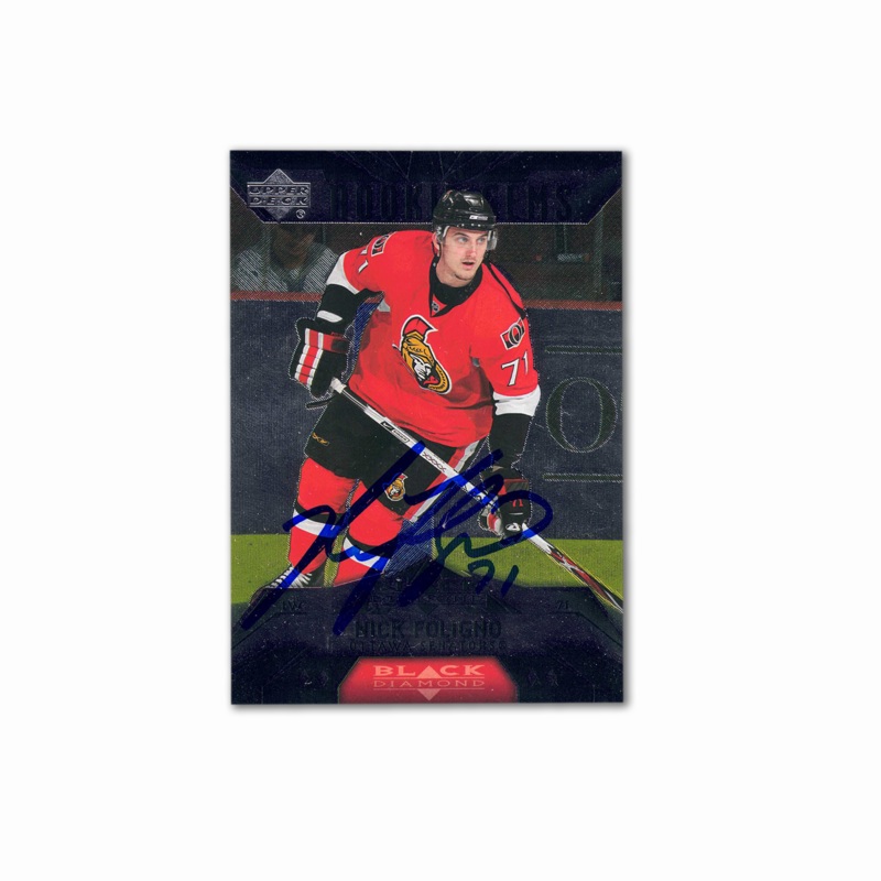 2007-08 UD Black Diamond #203 NICK FOLIGNO Autographed Rookie Card