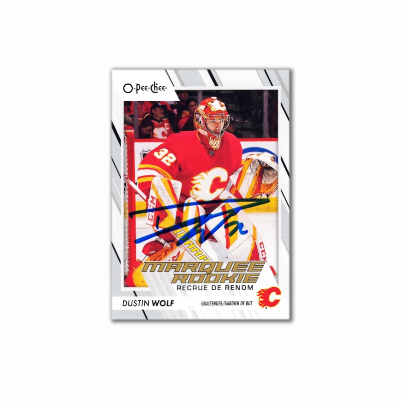 2023-24 OPC Marquee Rookies #574 DUSTIN WOLF Autographed Rookie Card