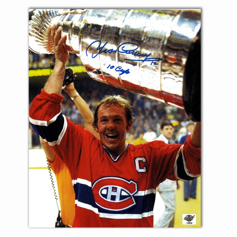 Yvan Cournoyer Autographed Montreal Canadiens Stanley Cup 8×10 Photo