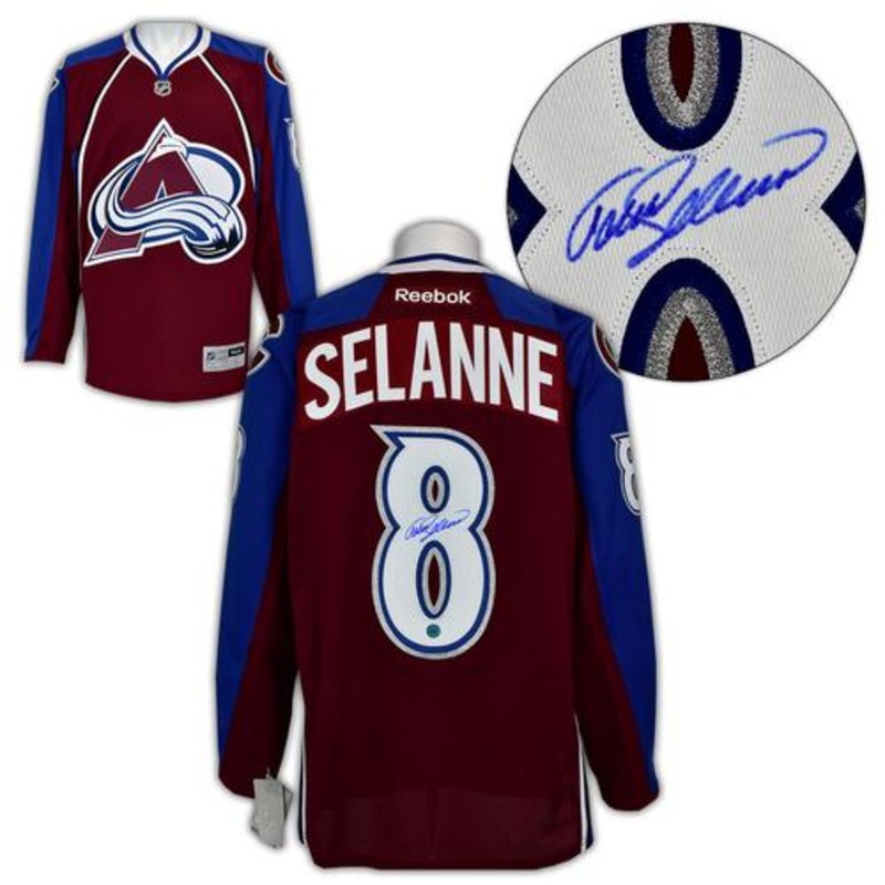 Teemu Selanne Colorado Avalanche Autographed Reebok Jersey