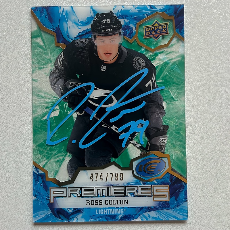 2021-22 UD Ice Premiers #199 ROSS COLTON Autographed Rookie Card