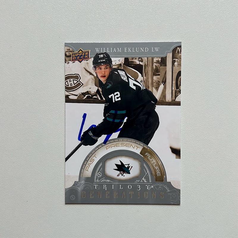 2021-22 UD Trilogy Generations WILLIAM EKLUND Autographed Rookie Card