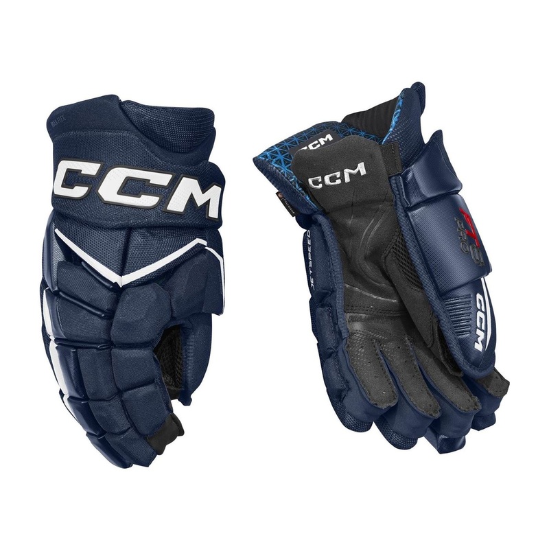 CCM Glove Jetspeed FT8 Pro Jr Navy/White