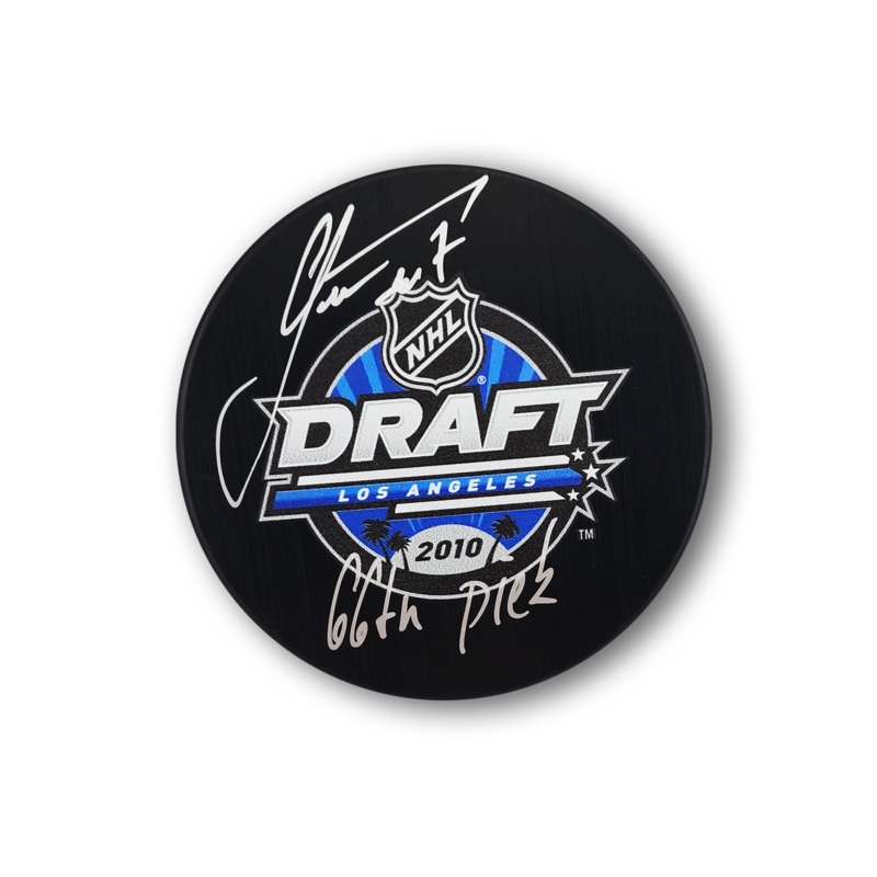 Radko Gudas Autographed 2010 NHL Draft Hockey Puck Inscribed 66th Pick