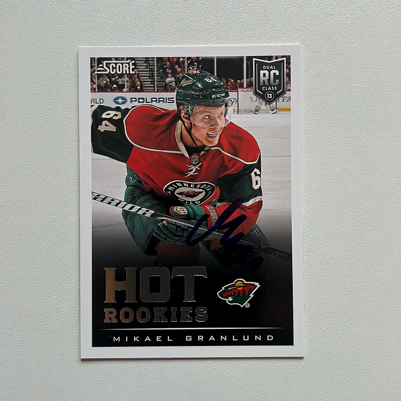 2013-14 Panini Score #649 MIKAEL GRANLUND Autographed Rookie Card