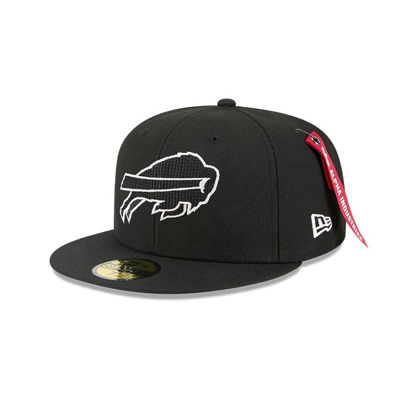 New Era Buffalo Bills Alpha Industries Black 59FIFTY Fitted Hat