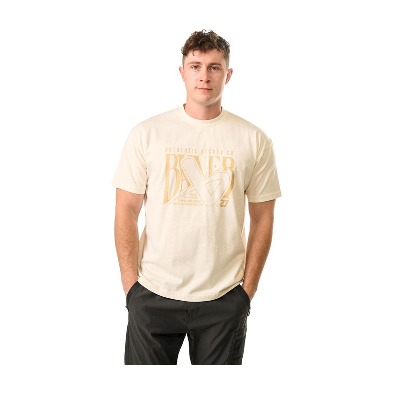 Bauer T-Shirt Acid Wash Retro Tee Sr Egret