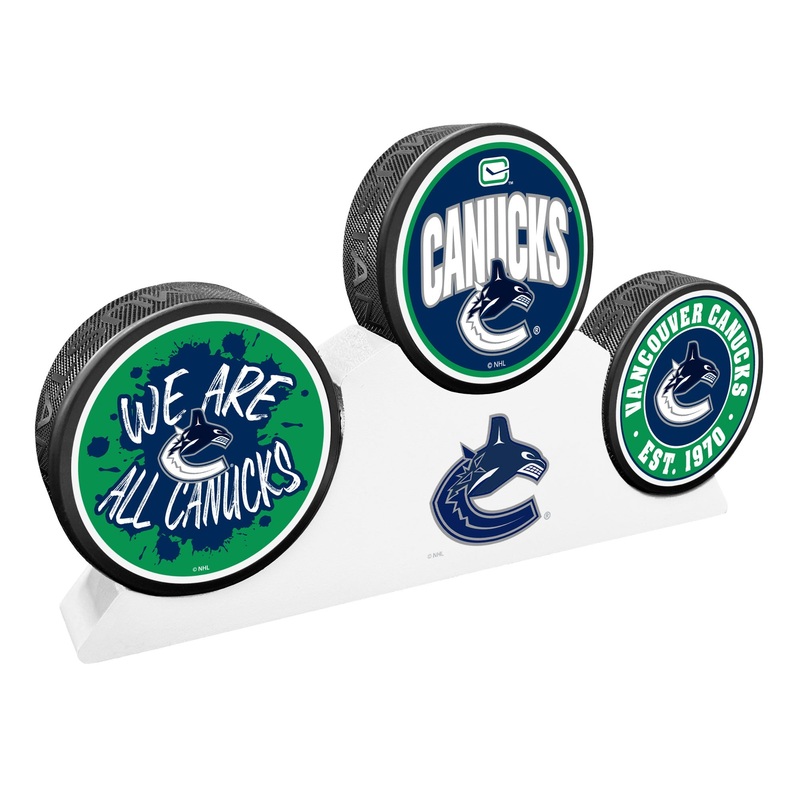 Vancouver Canucks – 3 Puck Podium Set