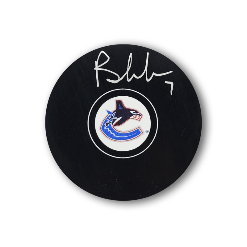 Brendan Morrison Autographed Vancouver Canucks Hockey Puck