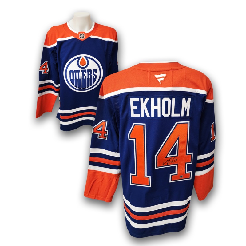 Mattias Ekholm Autographed Edmonton Oilers Fanatics Premium Jersey