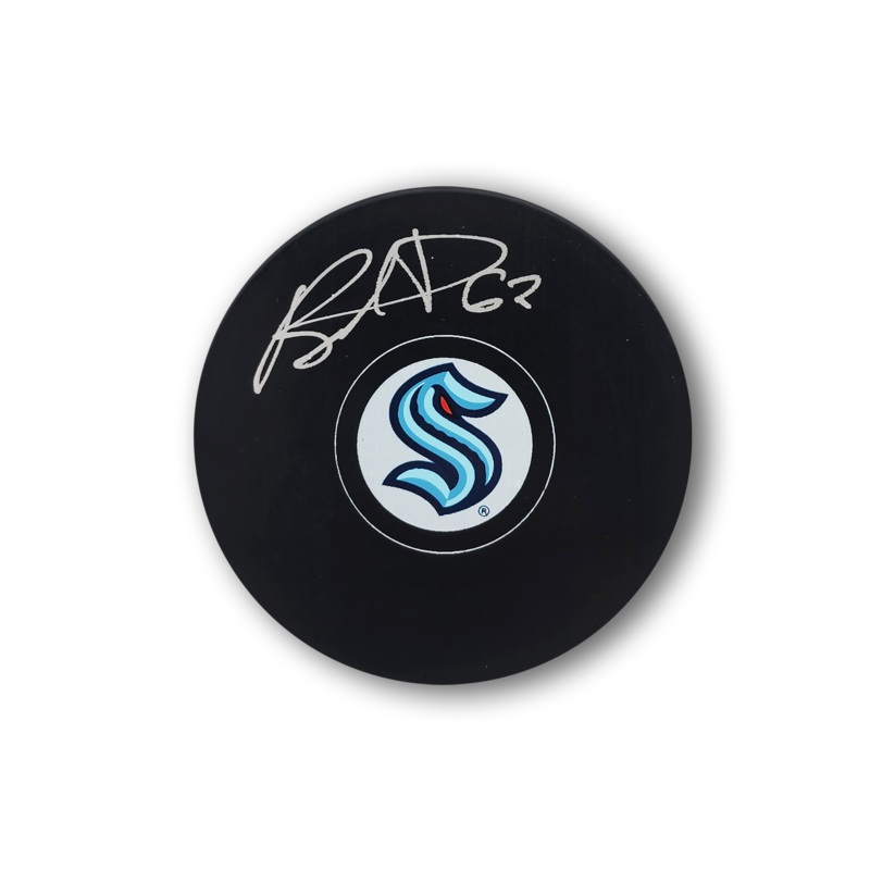 Brandon Montour Autographed Seattle Kraken Hockey Puck