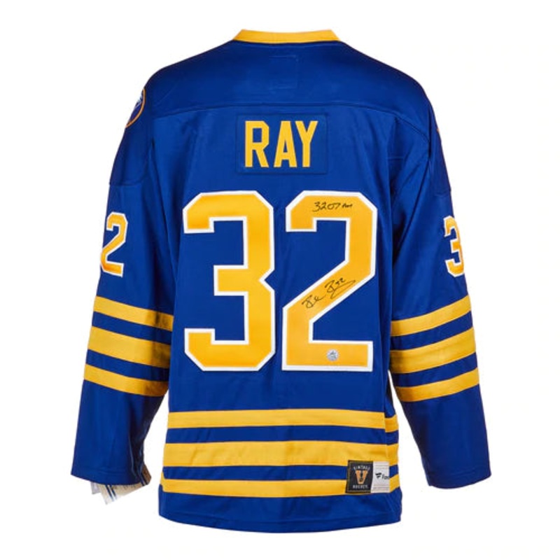 Rob Ray Buffalo Sabres Signed PIM Note Vintage Fanatics Jersey