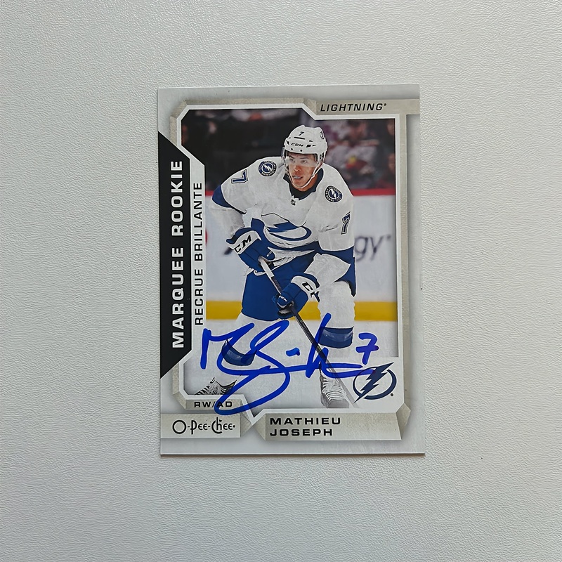 2018-19 OPC Marquee #620 MATHIEU JOSEPH Autographed Rookie Card