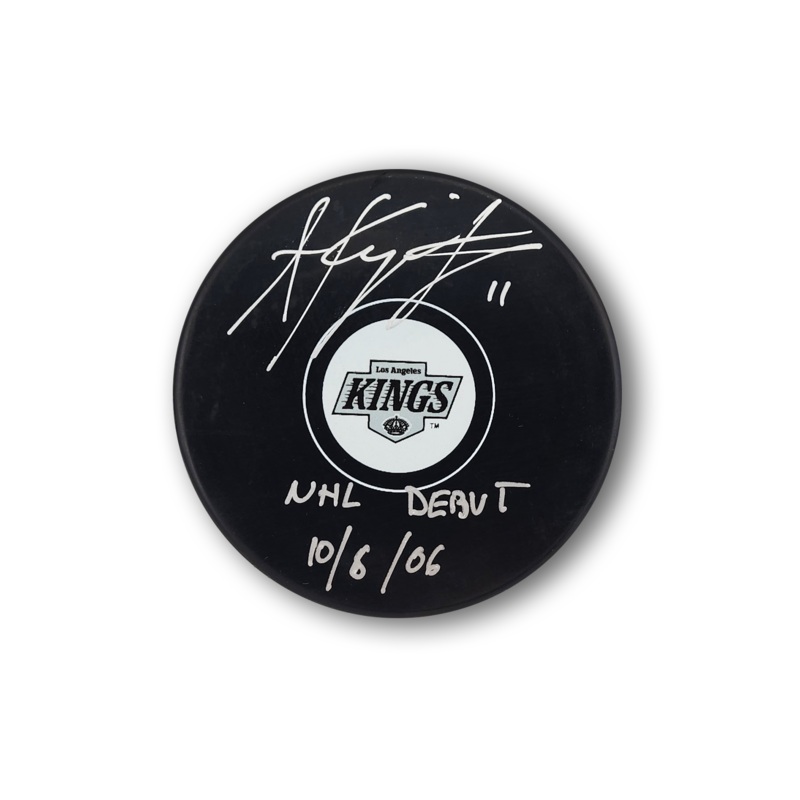 Anze Kopitar Autographed Los Angeles Kings Hockey Puck Inscribed NHL Debut