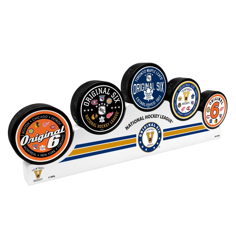 Toronto Maple Leafs –  Original 6 – 5 Puck Podium Set