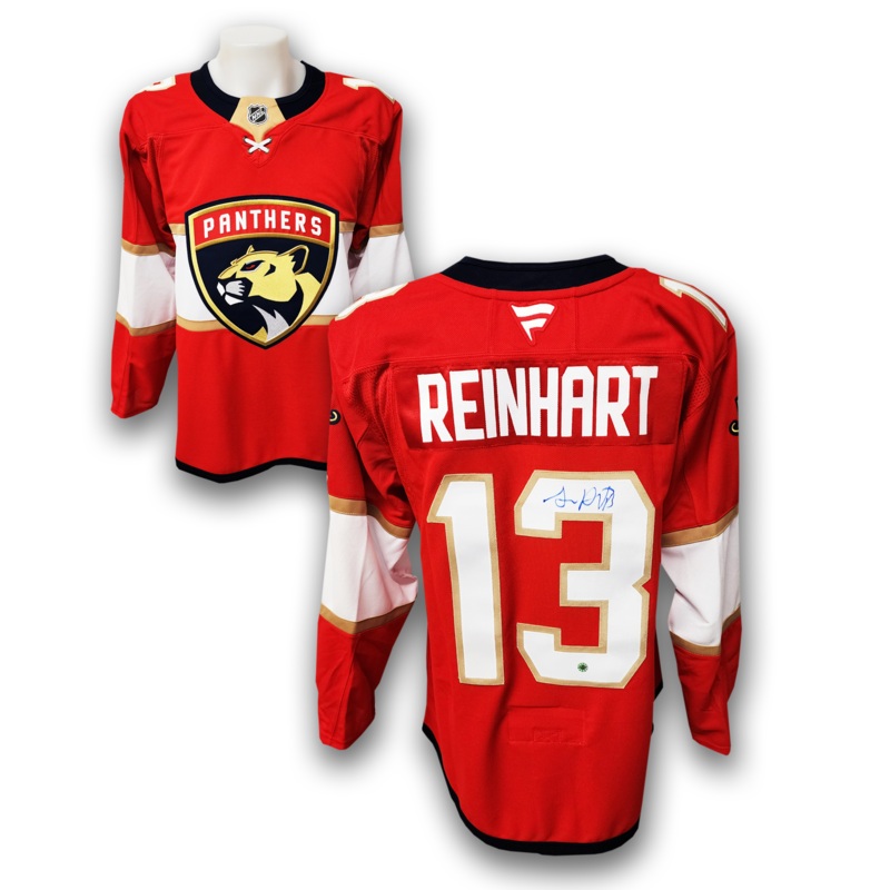 Sam Reinhart Autographed Florida Panthers Home Fanatics Premium Jersey