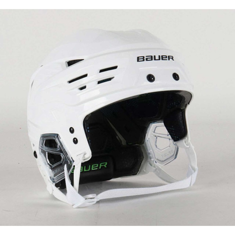 Size M – Bauer Re-Akt 85 White Helmet – New Jersey Devils #2