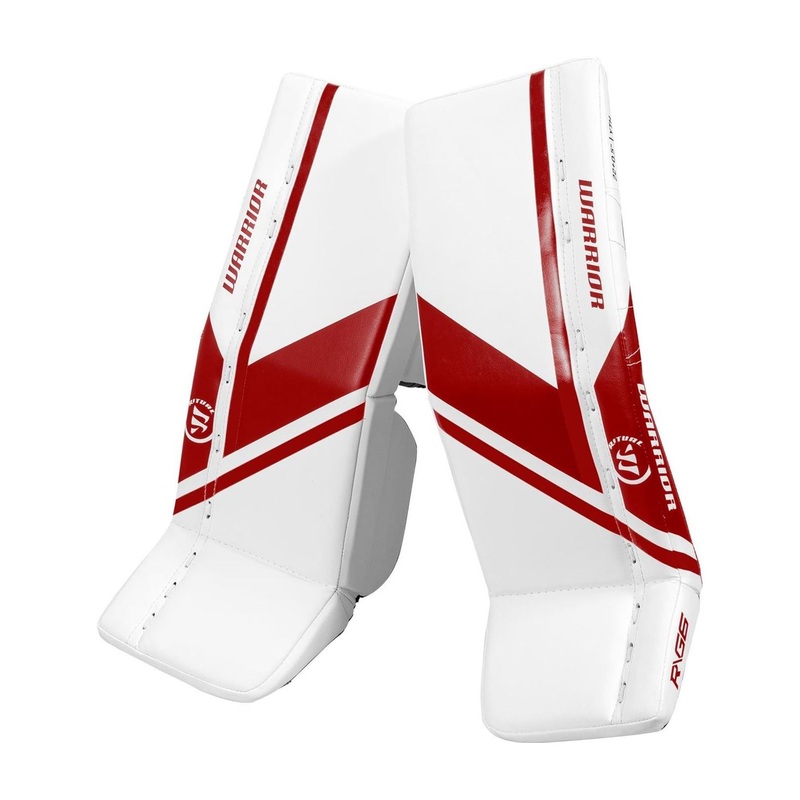 Warrior Goalie Leg Pads G6 E+ YTH White/Red