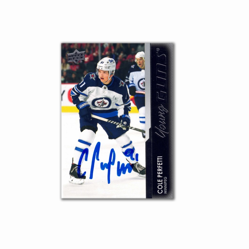 2021-22 UD Young Guns #466 COLE PERFETTI Autographed Rookie Card