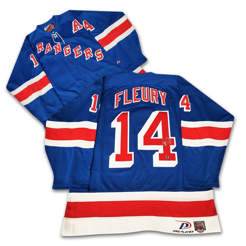 Theo Fleury New York Rangers Autographed Blue CCM Jersey