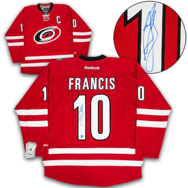 Ron Francis Carolina Hurricanes Autographed Reebok Jersey