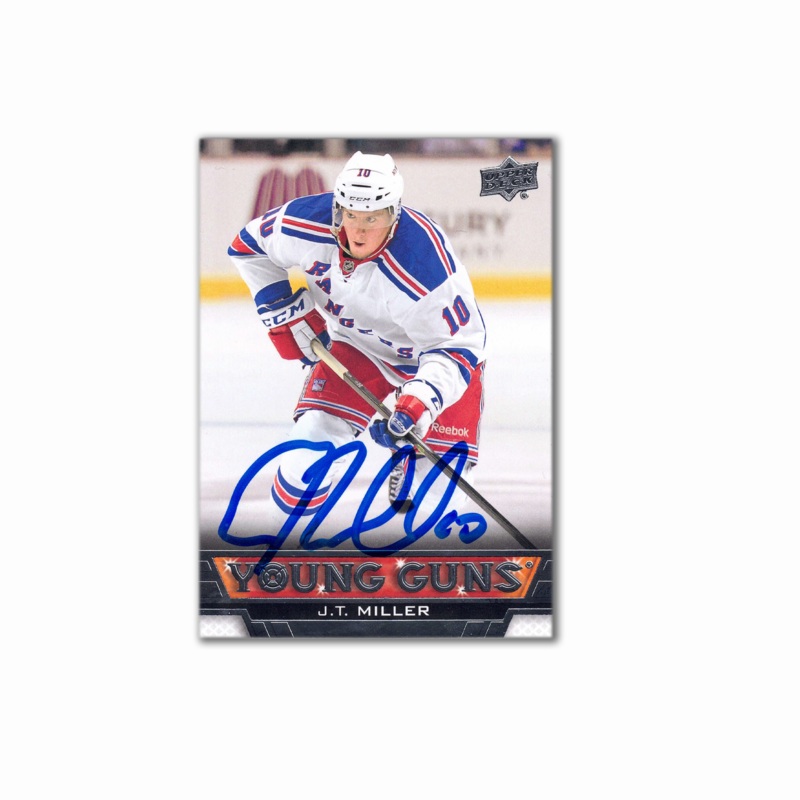 2013-14 UD Young Guns #205 J.T. MILLER Autographed Rookie Card