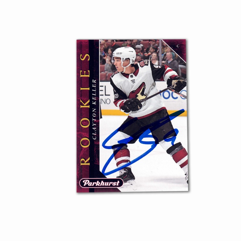 2017-18 UD Parkhurst Rookies Ruby #PR-1 CLAYTON KELLER Autographed Rookie Card