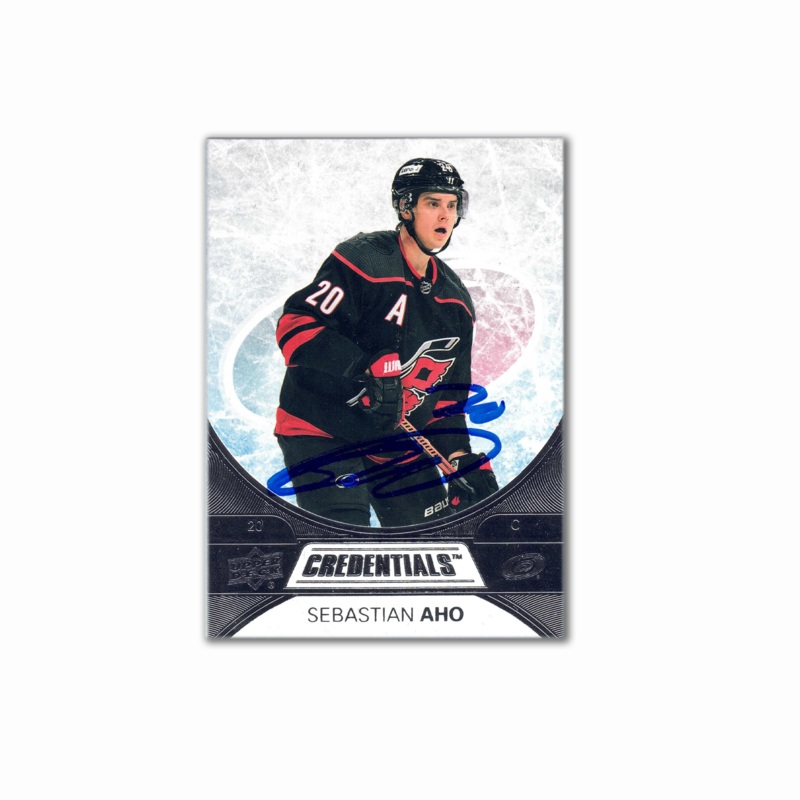 2021-22 UD Credentials #38 SEBASTIAN AHO Autographed Card