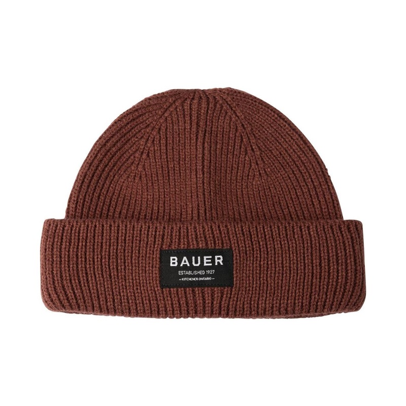 Bauer Ribbed Fisherman Beanie Sr Brown