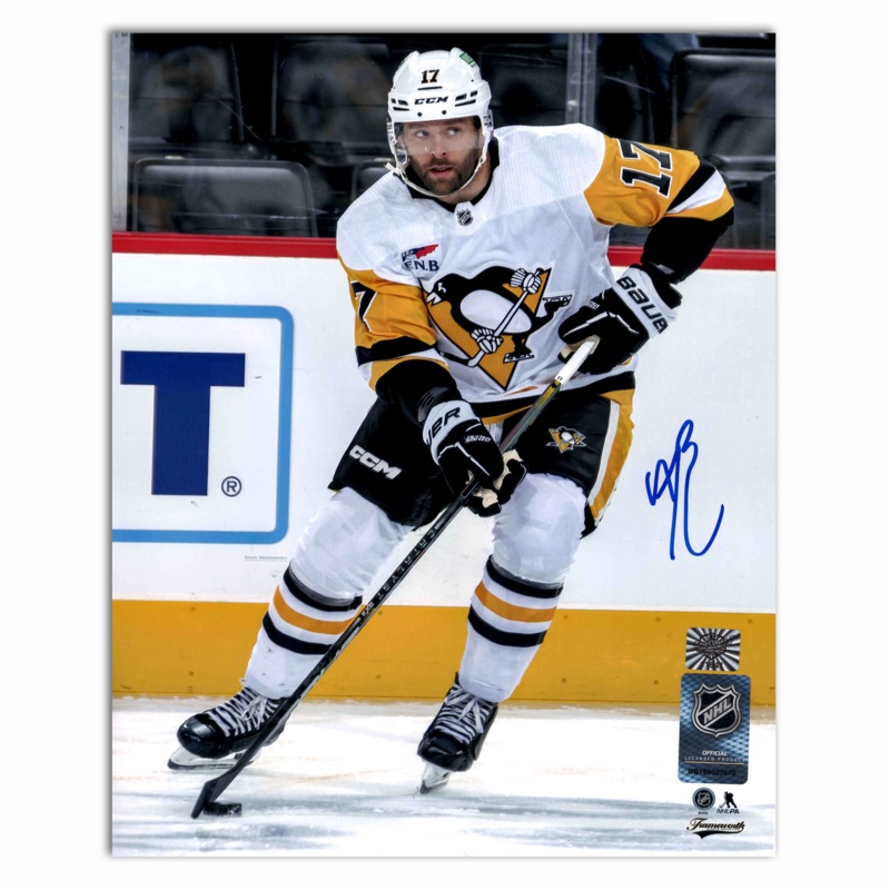 Bryan Rust Autographed Pittsburgh Penguins Away 8×10 Photo