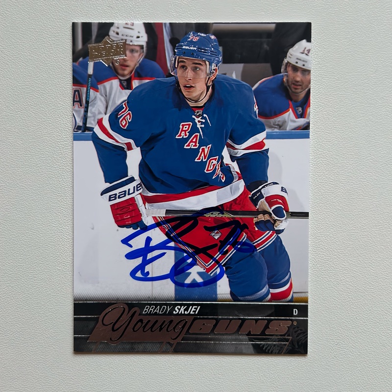2015-16 UD Young Guns #474 BRADY SKJEI Autographed Rookie Card