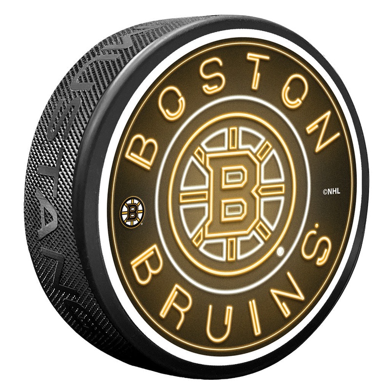 Boston Bruins Puck – Neon