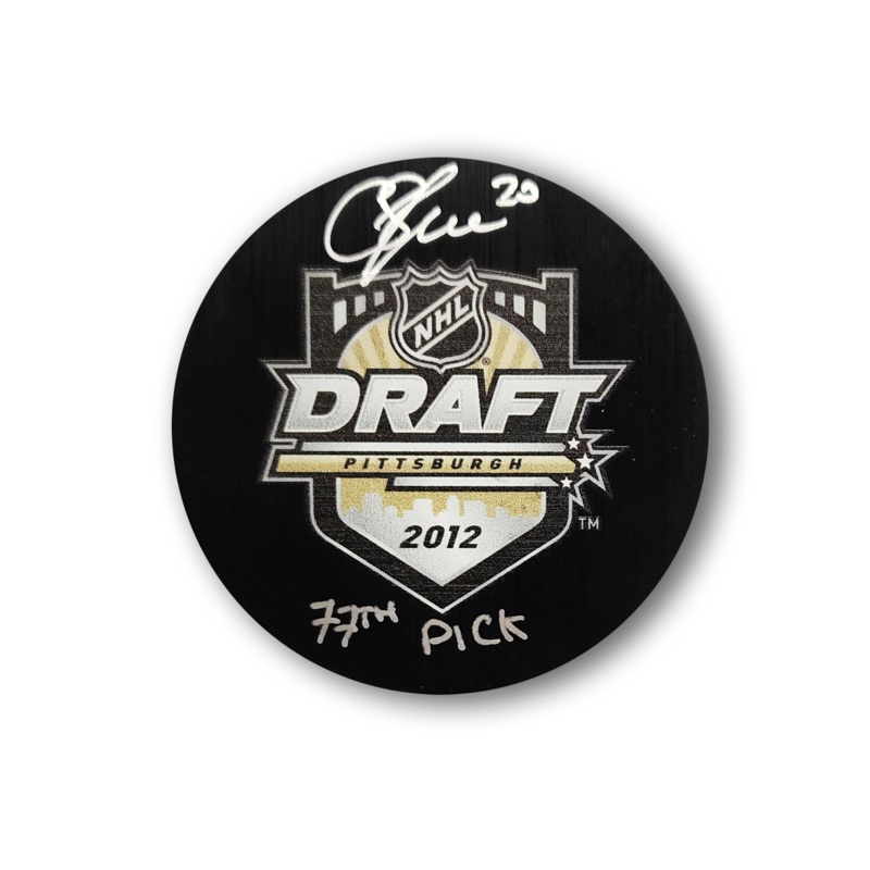 Chandler Stephenson Autographed 2012 NHL Draft Hockey Puck Inscribed 77th Pick