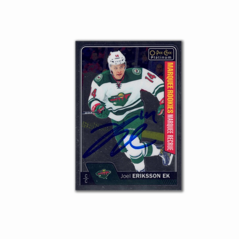 2016-17 OPC Marquee Rookies Platinum #192 JOEL ERIKSSON EK Autographed Rookie Card