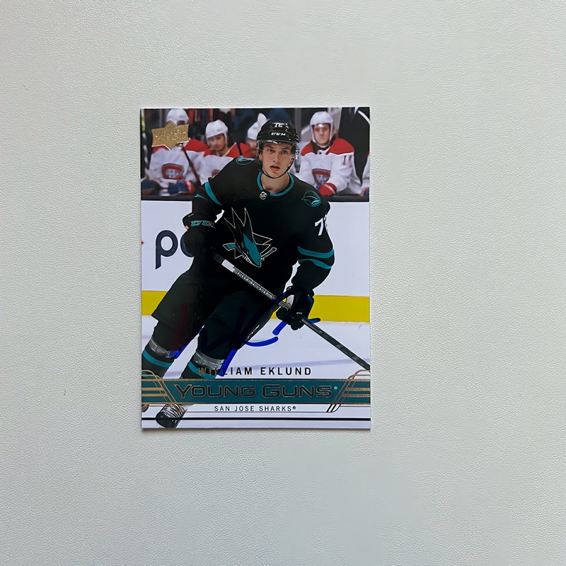 2021-22 UD Young Guns Retro T-77 WILLIAM EKLUND Autographed Rookie Card