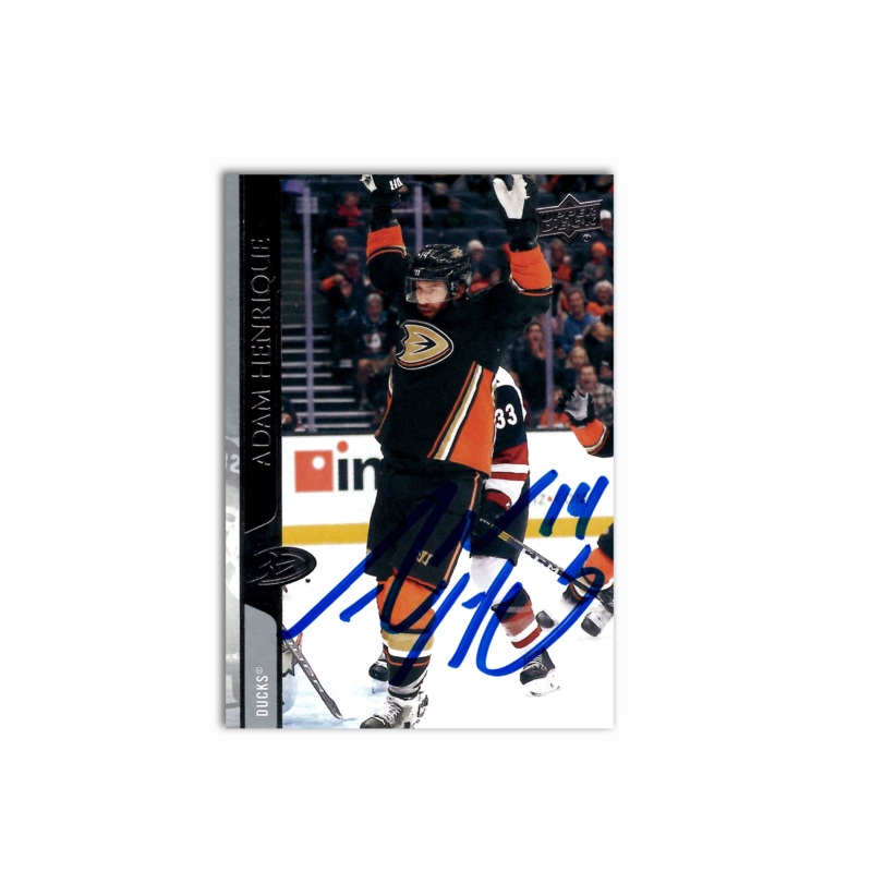 Adam Henrique Autographed Anaheim Ducks 2020-21 Series 2 Hockey Card