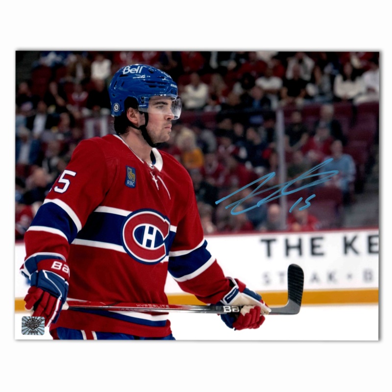 Alex Newhook Autographed Montreal Canadiens Home 8×10 Photo