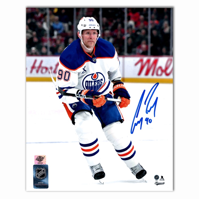 Corey Perry Autographed Edmonton Oilers Away 8×10 Photo