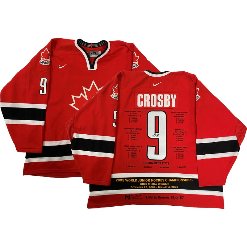 Sidney Crosby 2005 Team Canada Milestone Jersey LE/87