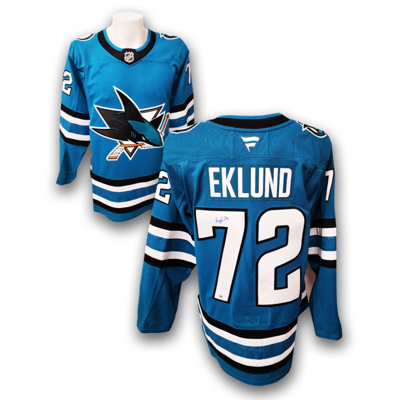 William Eklund Autographed San Jose Sharks Fanatics Premium Jersey