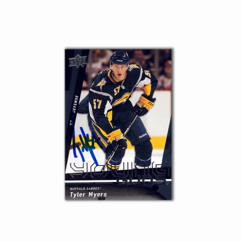 2009-10 UD Young Guns #214 TYLER MYERS Autographed Rookie Card