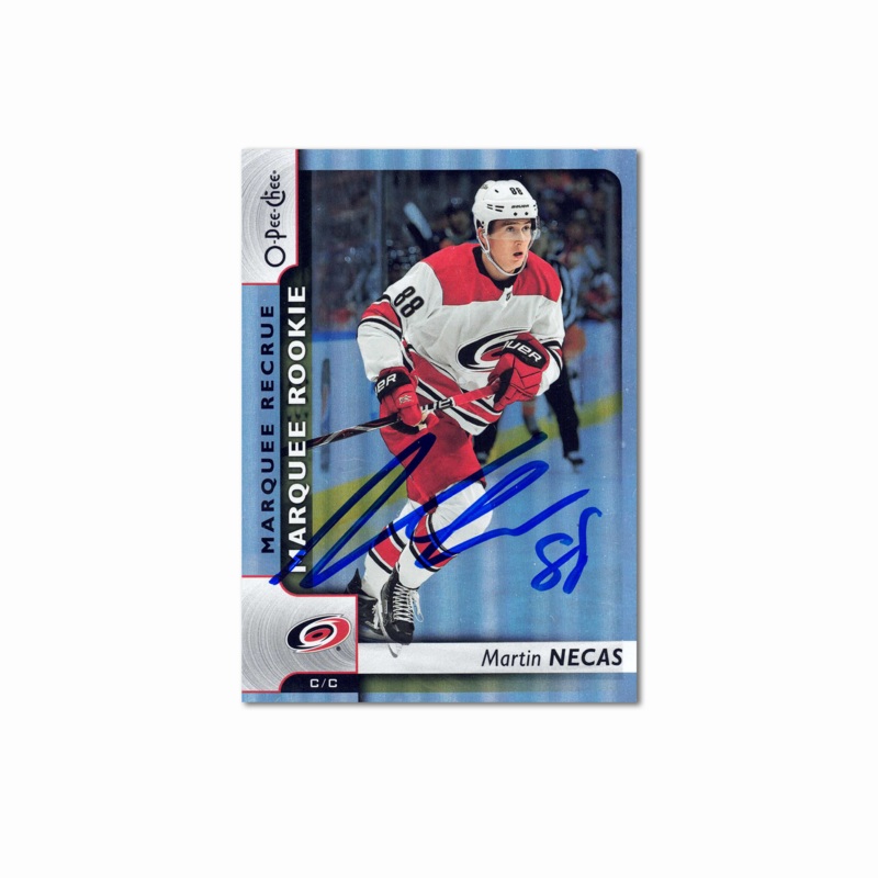 2017-18 OPC Marquee Foil #633 MARTIN NECAS Autographed Rookie Card