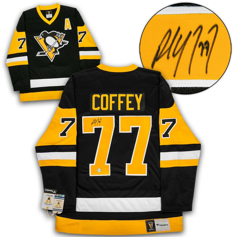 Paul Coffey Pittsburgh Penguins Autographed Fanatics Vintage Hockey Jersey