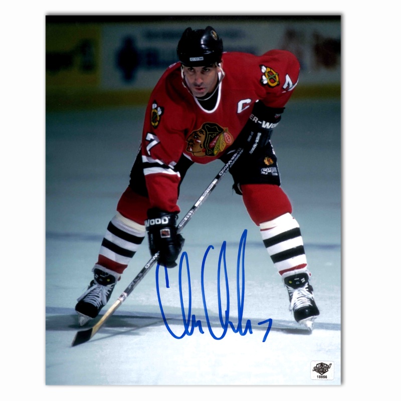 Chris Chelios Autographed Chicago Black Hawks 8×10 Photo