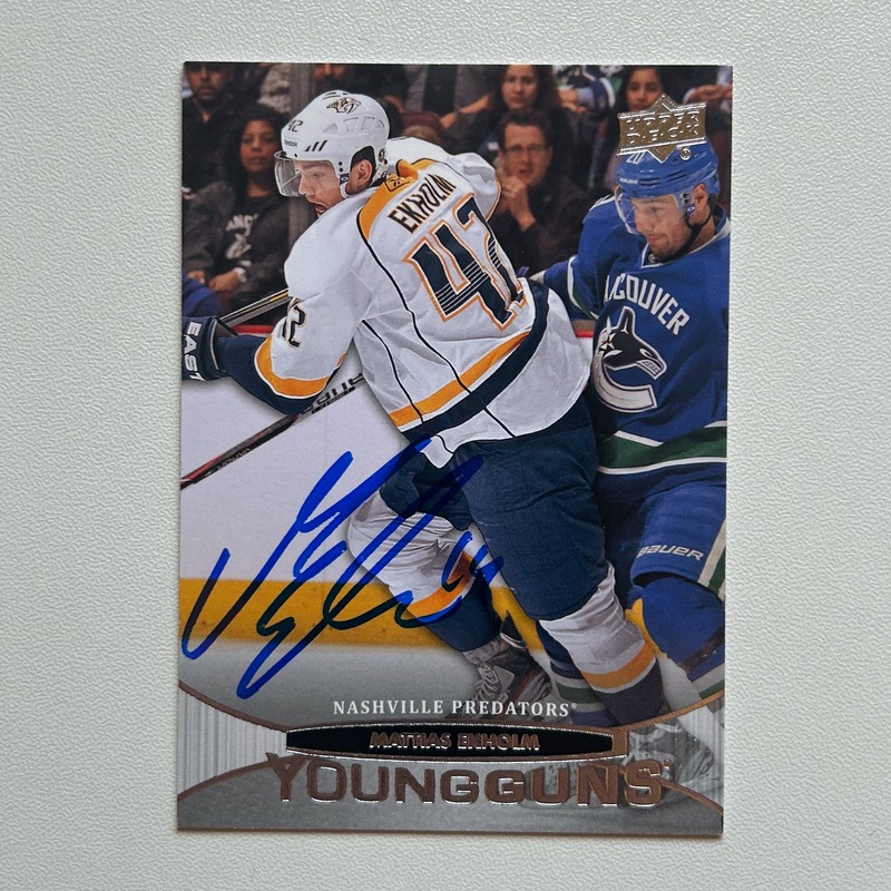 2011-12 UD Young Guns #480 MATTIAS EKHOLM Autographed Rookie Card
