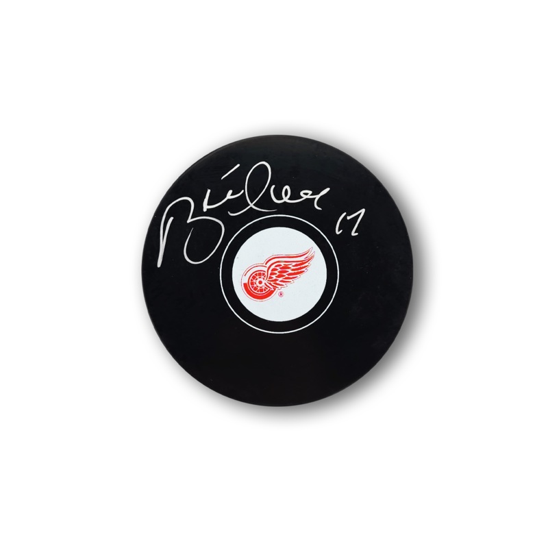 Brett Hull Autographed Detroit Red Wings Hockey Puck
