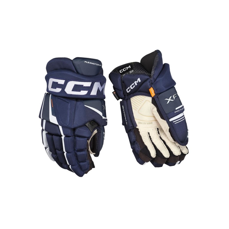 CCM Glove Tacks XF Pro Sr Navy/White